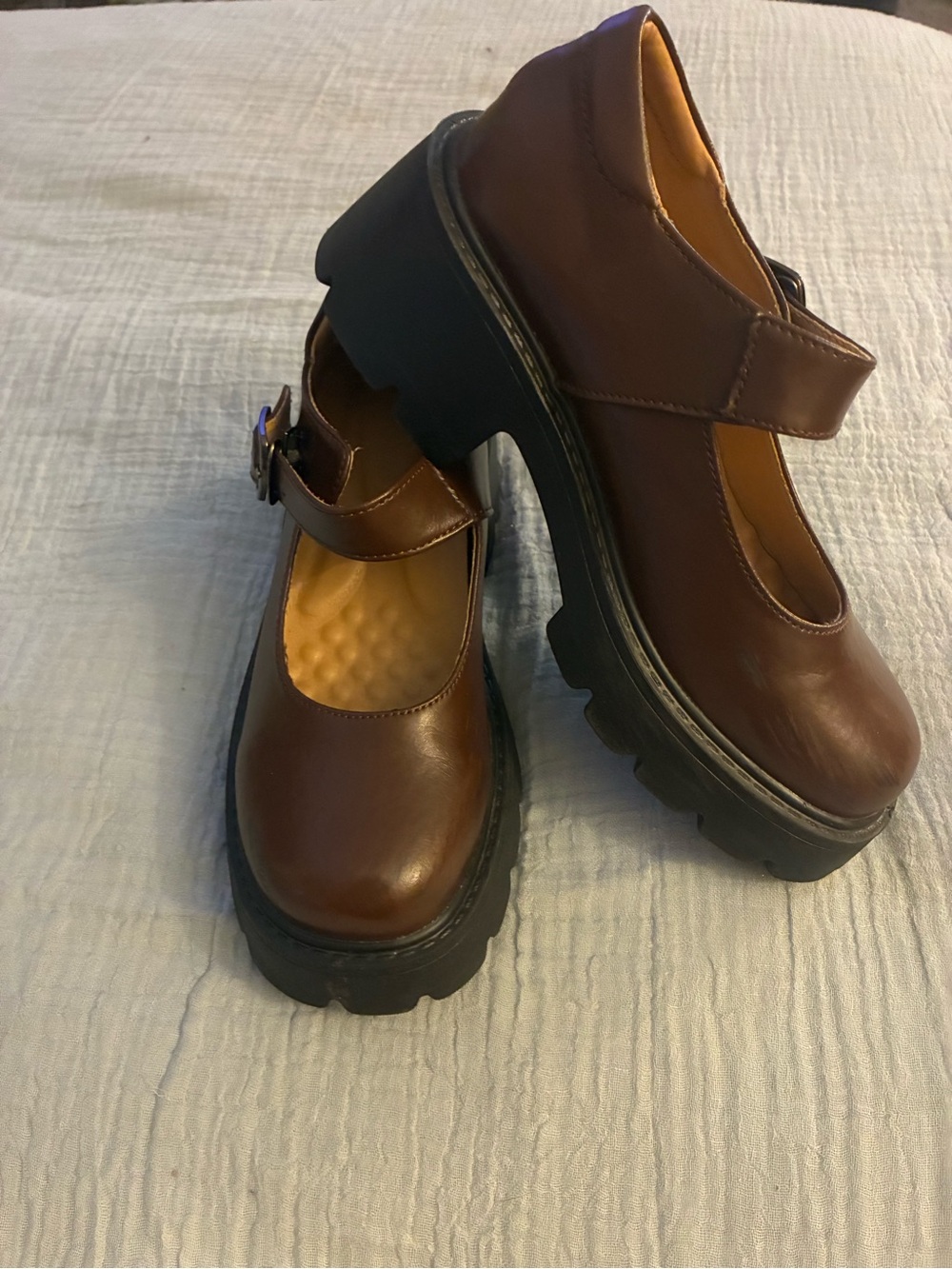 Women’s Brown Mary Jane Chunky Loafers
